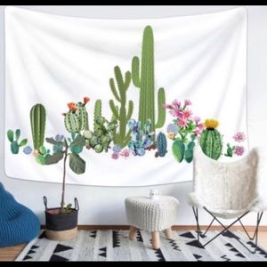 Water Color Cactus Tapestry